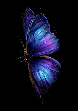 Elegant Butterfly with Cosmic Wings