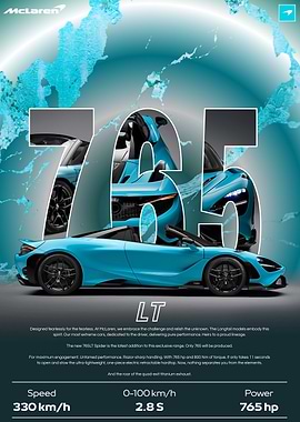 McLaren 765LT Spider Car Advertisement