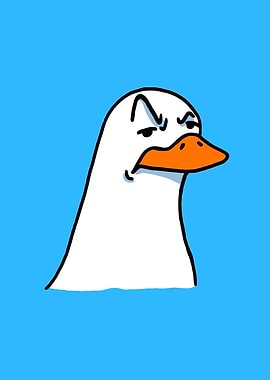 Angry Goose Cartoon Illustration