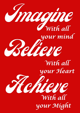 Imagine, Believe, Achieve - Motivational Poster