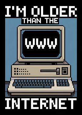 Retro Computer with WWW Text