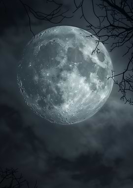 Full Moon Night Sky