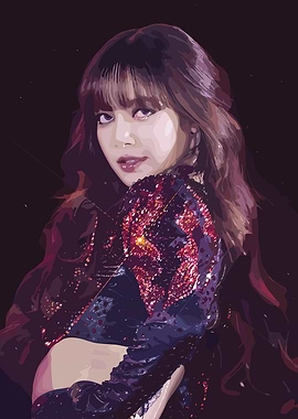 Lisa from Blackpink digital Art portrait