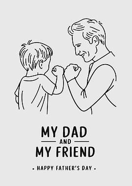 Father's Day: Dad and Son Illustration