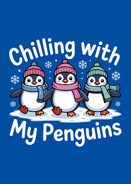 Chilling with My Penguins Cartoon