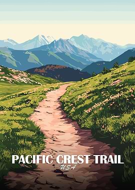 Pacific Crest Trail USA Landscape Poster