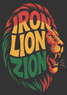 Iron Lion Zion Rasta Art