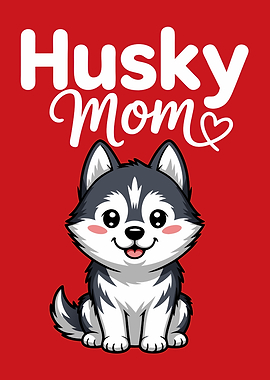 Husky Mom Cartoon