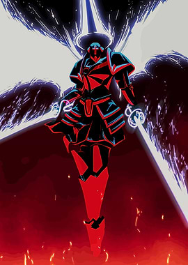 Warrior with Energy Wings