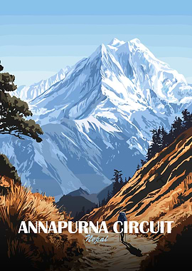 Annapurna Circuit Nepal Mountain Landscape