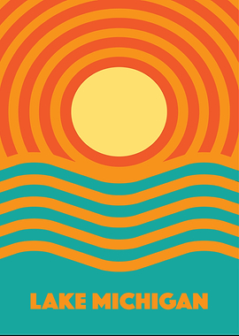 Lake Michigan Minimalist Art Print