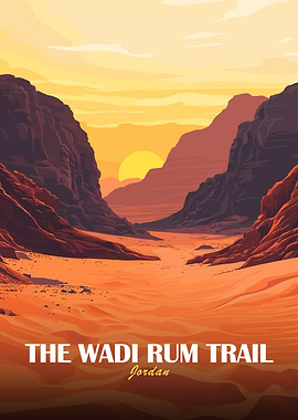 Wadi Rum Trail, Jordan Landscape
