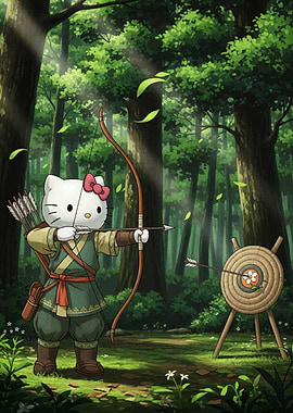Hello Kitty Archer in Forest