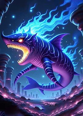 Mystical Shark Flames