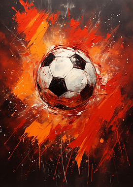 Dynamic Soccer Ball Art