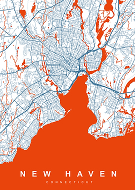 New Haven, Connecticut City Map