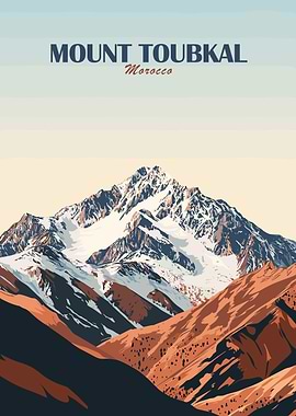 Mount Toubkal Morocco Landscape Art