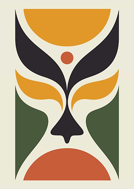 Abstract Geometric Face Art Print