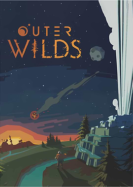 Outer Wilds Minimalist Sunset