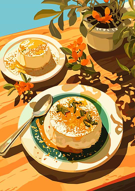 Delicious Desserts with Floral Accent