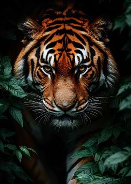 Tiger portrait in the jungle