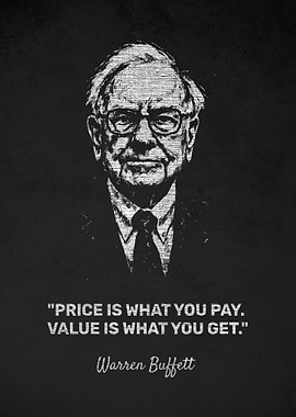 Warren Buffett Price & Value Quote Art