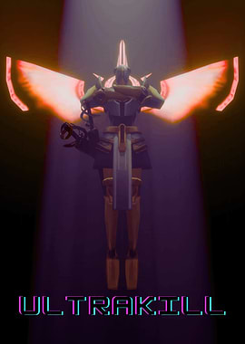 Ultrakill character in spotlight