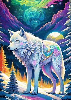 Wolf Winter Landscape