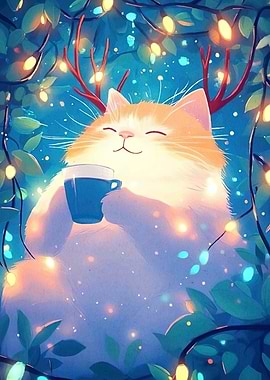 Cozy Cat Coffee Lights