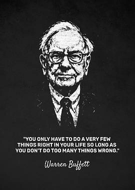 Warren Buffett Do Quote Portrait