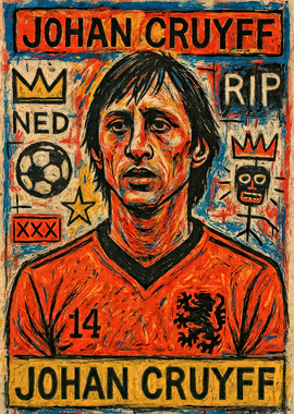 Johan Cruyff Portrait Art