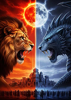 Lion vs Dragon Epic Battle