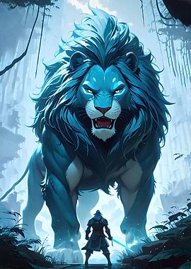 Lion Confrontation Animal