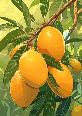 Mango Tree Illustration