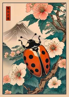 Ladybug Japanese Ukiyo-e