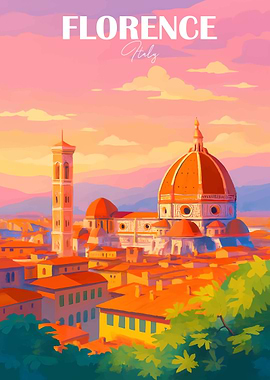 Florence, Italy Cityscape Art