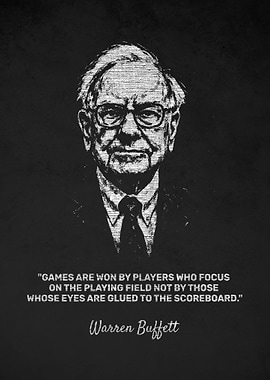 Warren Buffett Games Quote Poster
