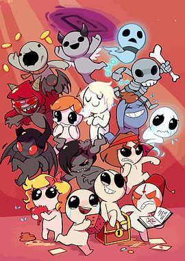 The Binding of Isaac characters illustration