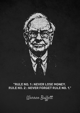 Warren Buffett Rule Quote Poster