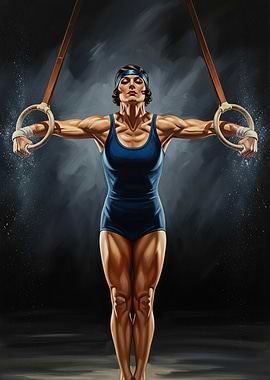 L'ASCENSION GYMNIQUE (The Gymnastic Ascension) - Original Art Deco Artwork