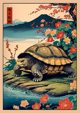 Turtle Japanese Art