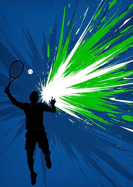 Tennis Player Silhouette