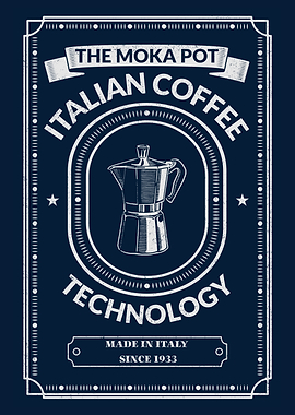 Moka Pot Italian Coffee Poster