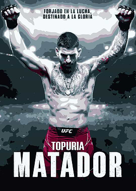 Ilia Topuria Matador UFC Poster