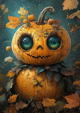 Whimsical Pumpkin Autumnal Decor
