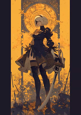 2B Nier Automata Digital Art