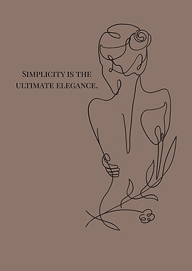 Simplicity is the ultimate elegance art