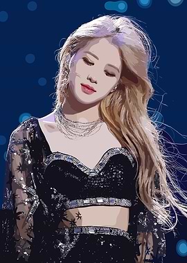Rosé from Blackpink digital art