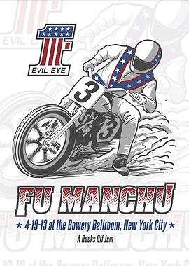 Fu Manchu Concert Poster Motorcycle Rider