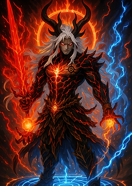 Fiery Demon Warrior Sword